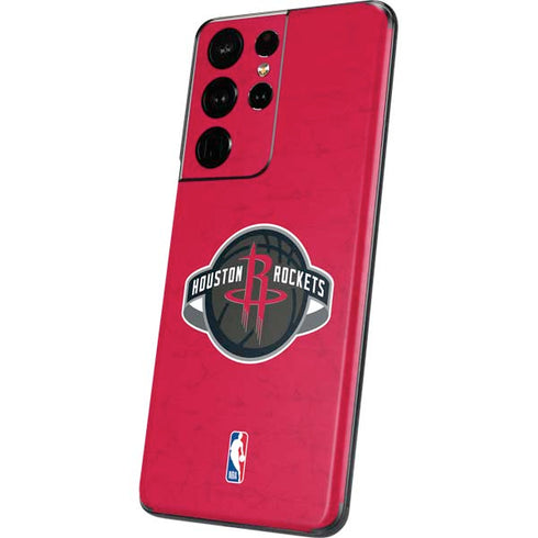 NBA Houston Rockets Distressed Galaxy S21 Ultra 5G Skin